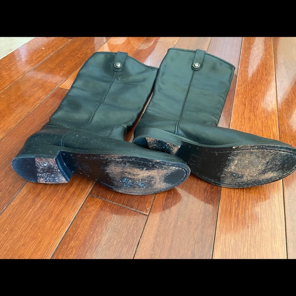 Frye knee high black leather boots size 7 - Picture 1 of 2